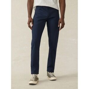 Faherty Movement Performance Coolmax Chino Mens 42x30 Navy 5-Pocket Stretch